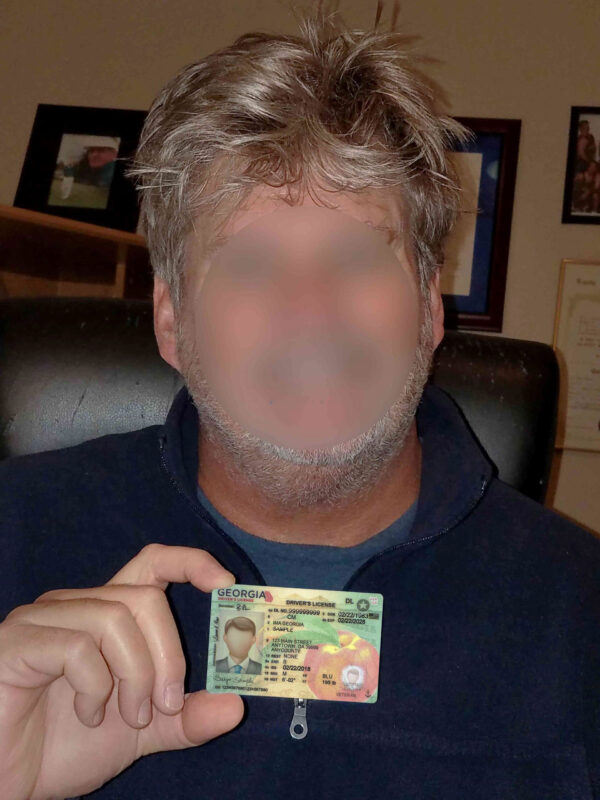 Driver License & Id Card Selfie psd template