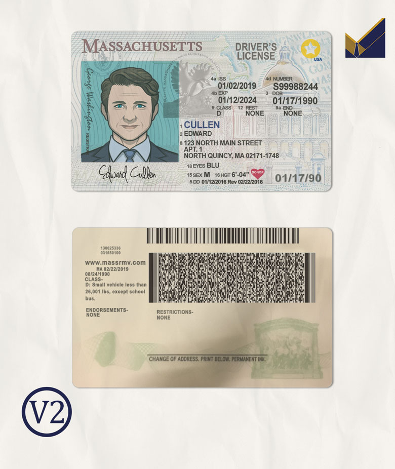 Massachusetts-Driver-License-PSD-Template
