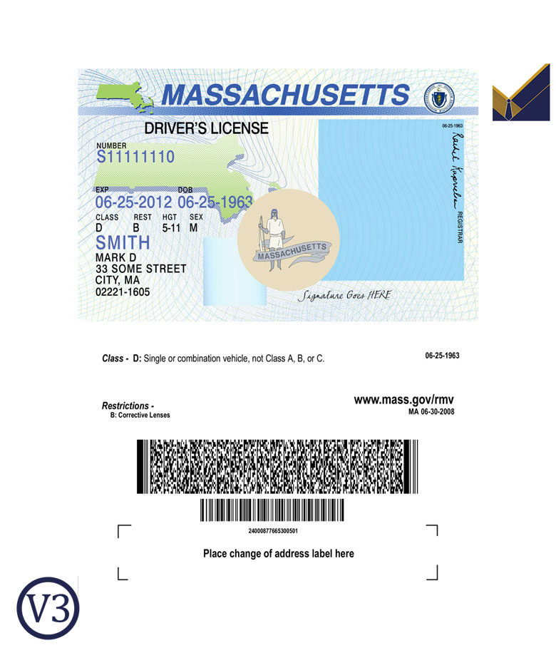 Massachusetts-Driver-License-Template