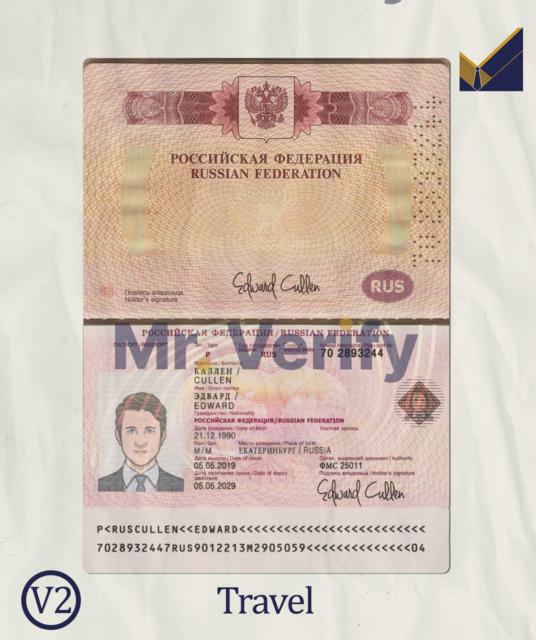 Russia-Travel-Passport-Template